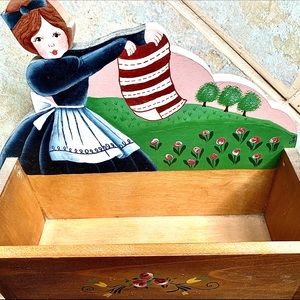 Wooden Hand Painted Hanging Box